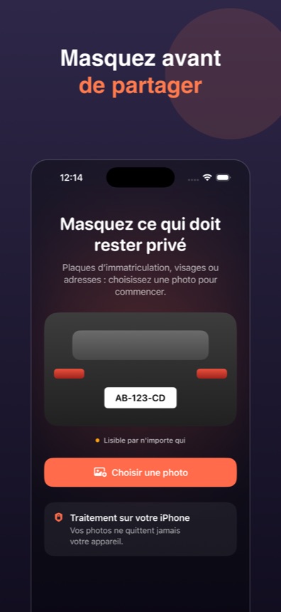 Écran d'accueil avec la démonstration